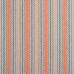 Striped flatweave runner in orange and grey