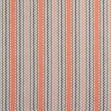 Striped flatweave runner in orange and grey