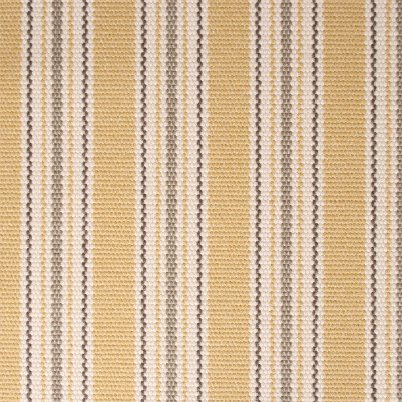 Striped flatweave runner in yellow and grey