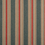 Striped flatweave runner in green yellow and tan