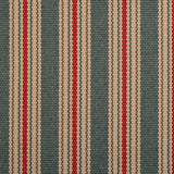 Striped flatweave runner in green yellow and tan