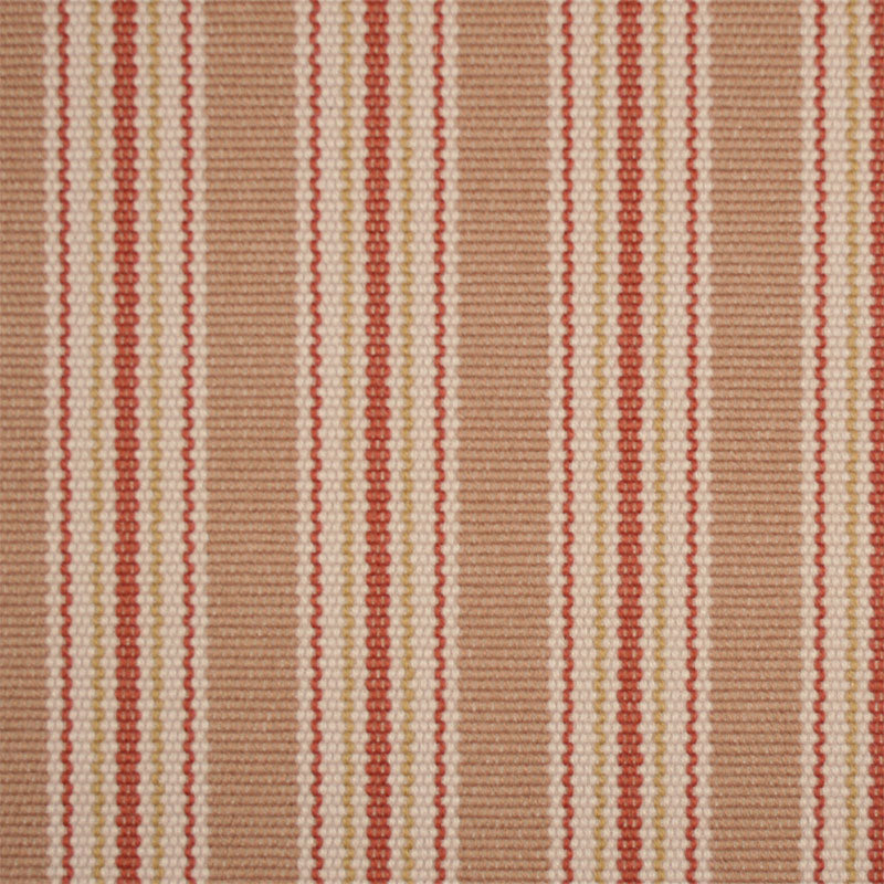 Striped flatweave runner in tan and burnt orange 