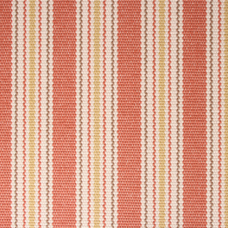 Striped flatweave runner in orange and yellow