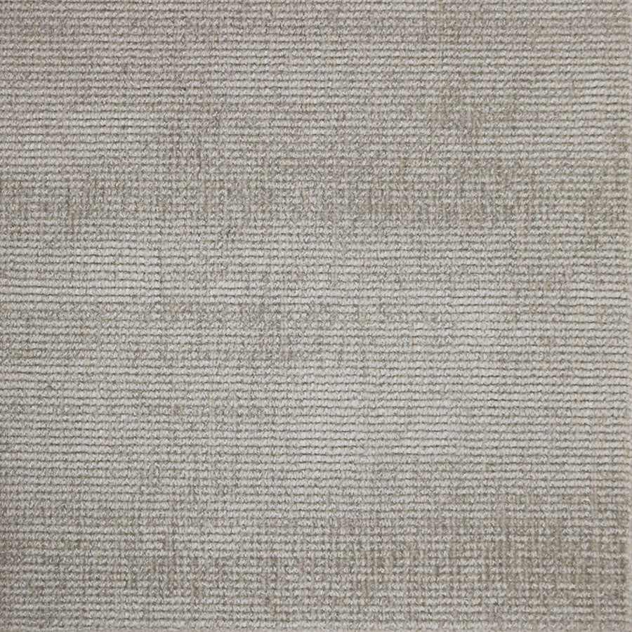 Broadloom carpet swatch in a solid pattern white grey color