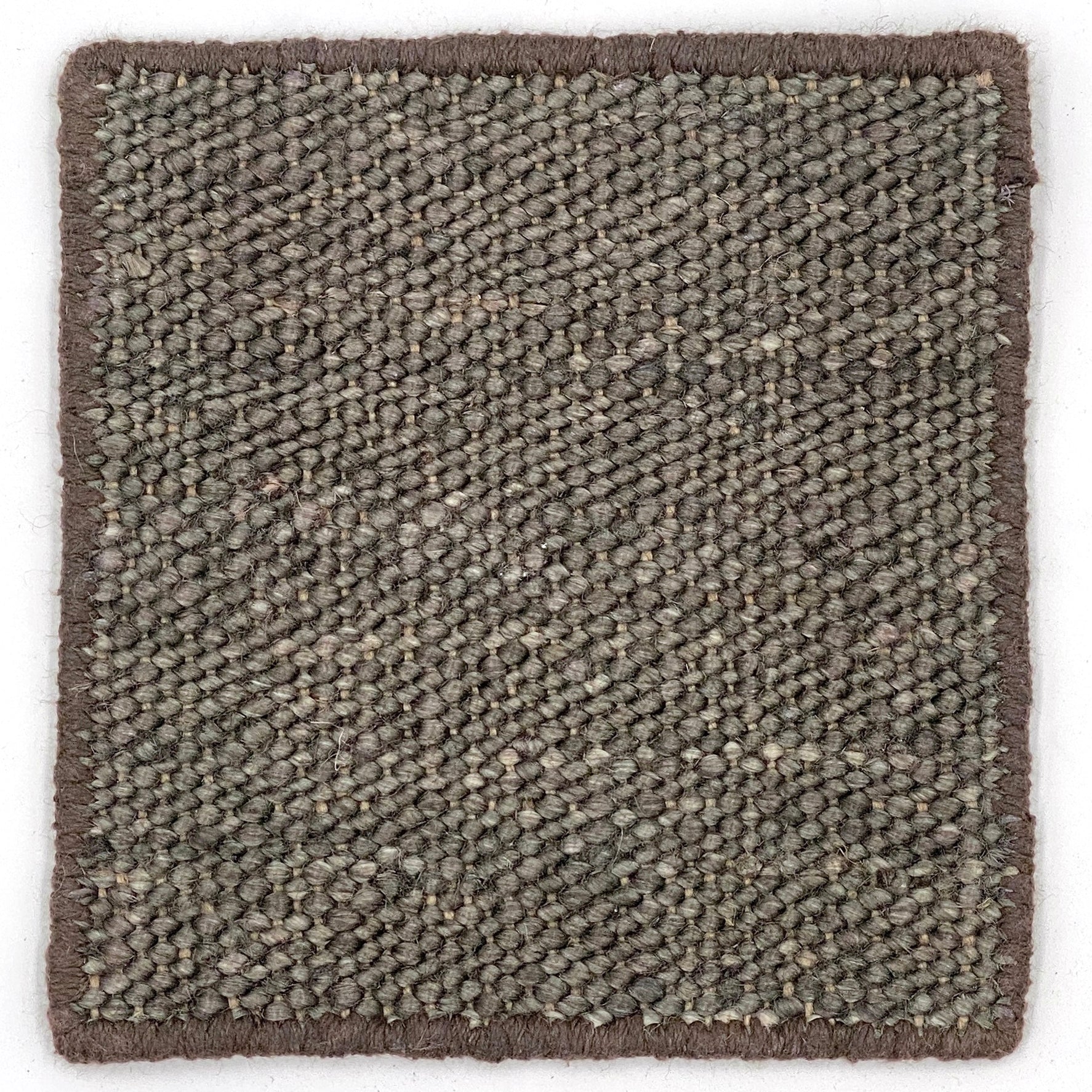 Flatweave dhurrie sample in brown