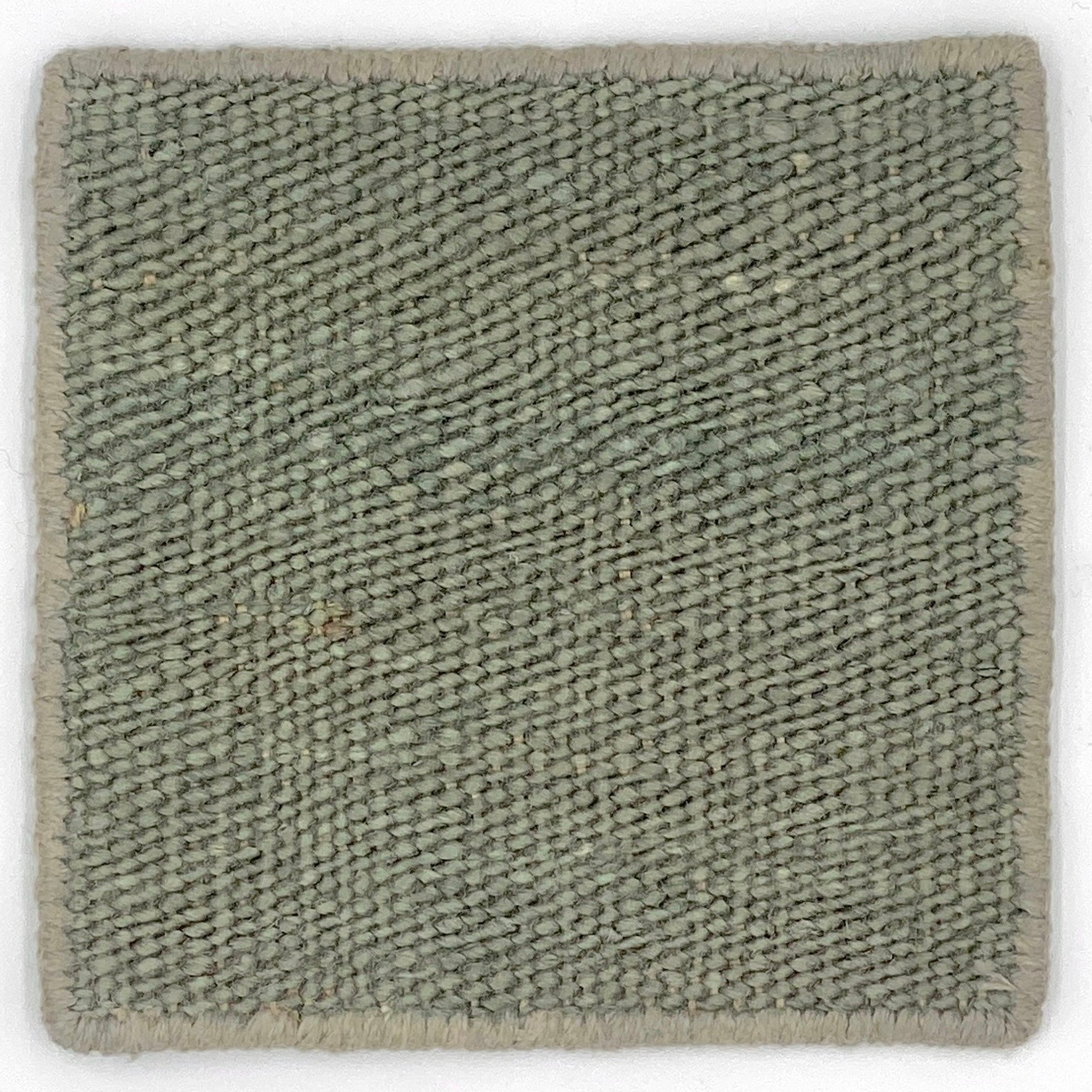 Flatweave dhurrie sample in grey-green