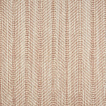 Broadloom carpet in a striated herringbone stripe in cream and blush pink.