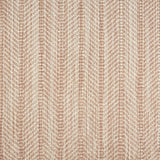 Broadloom carpet in a striated herringbone stripe in cream and blush pink.