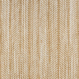 Broadloom carpet in a striated herringbone stripe in cream and warm tan.