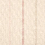 Broadloom carpet in a neutral with widely spaced stripes in shades of pastel pink and oatmeal.