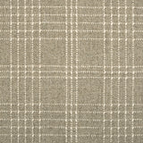 Broadloom carpet with windowpane plaid pattern in white on a field of grey.