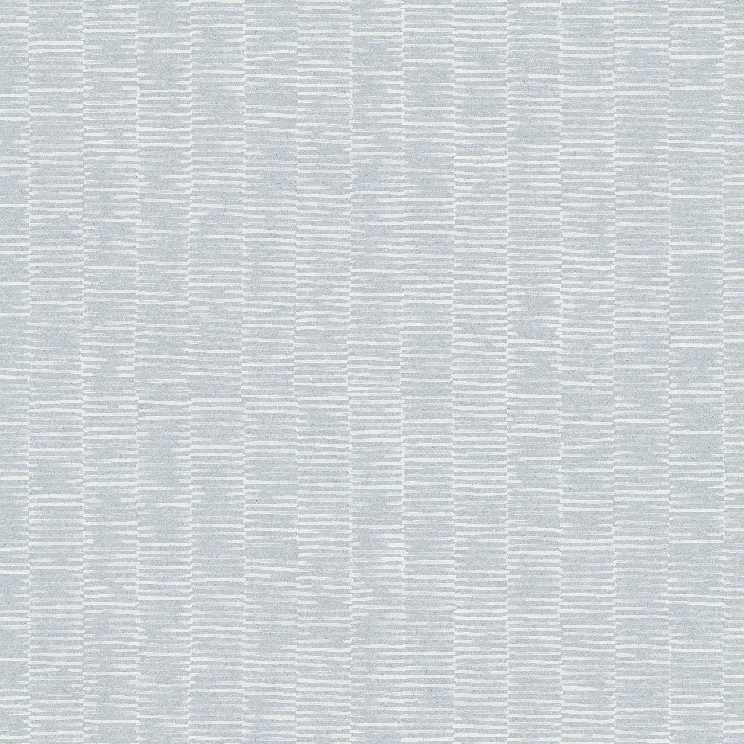 Detail of fabric in a small-scale checked pattern in shades of light blue.