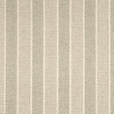 Broadloom carpet in cream and soft green stripes.