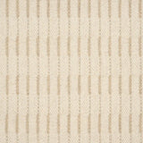 Broadloom carpet sample with a textural stripe in tan on ivory.