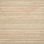 Broadloom carpet in beige with pink stripes.