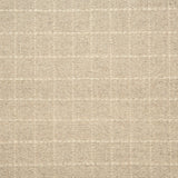 Broadloom carpet with window pane plaid in shades of cream on a light grey field.