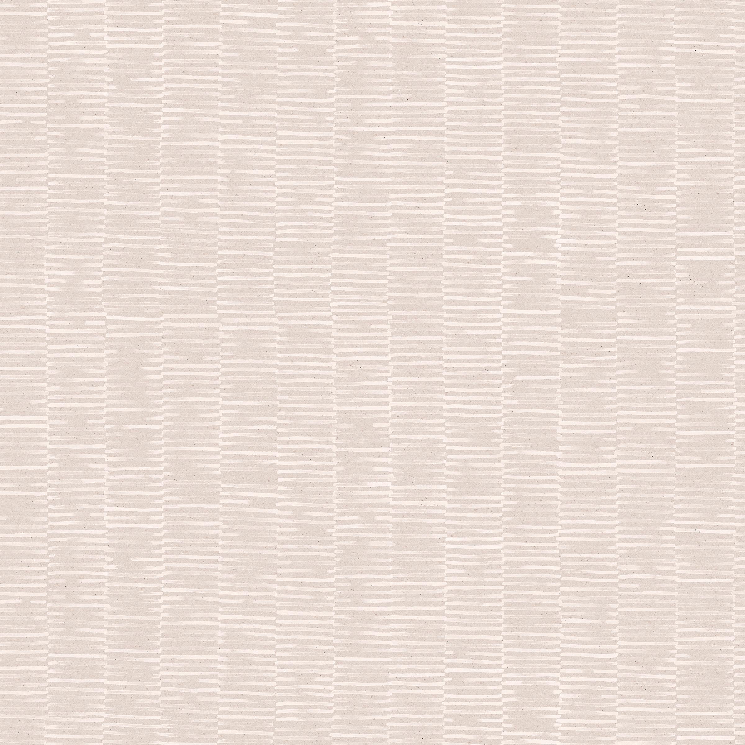 Detail of wallpaper in a small-scale checked pattern in shades of cream.