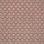 Fabric with small scale floral pattern in white, green and pink