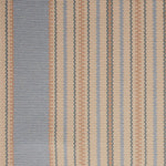 Striped flatweave runner in sand and light blue