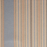 Striped flatweave runner in sand and light blue