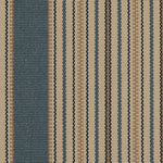 Striped flatweave runner in neutral and blue