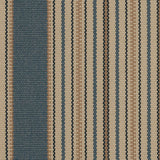 Striped flatweave runner in neutral and blue