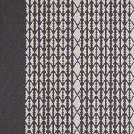 Striped with diamond flatweave runner in black and white