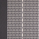 Striped with diamond flatweave runner in black and white