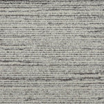 Handknotted rug sample in a textural blend of soft heathered grey and white. 