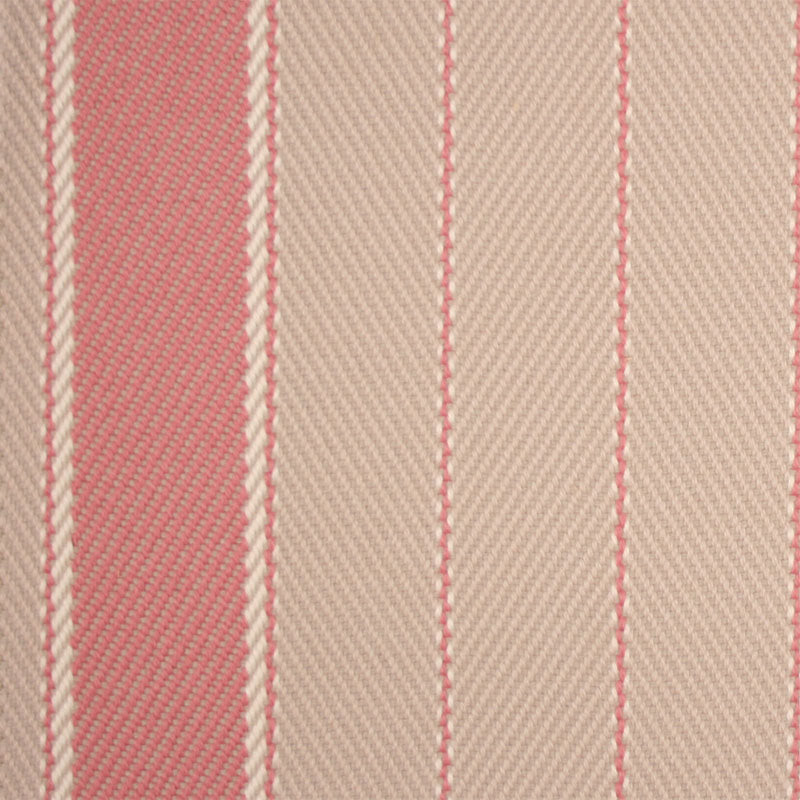 Striped flatweave runner in cream and pink 