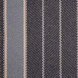 Striped flatweave runner in black and blue