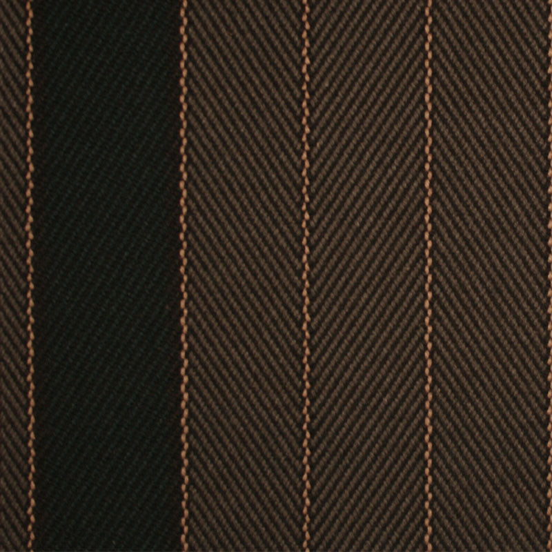 Striped flatweave runner in brown and forrest green