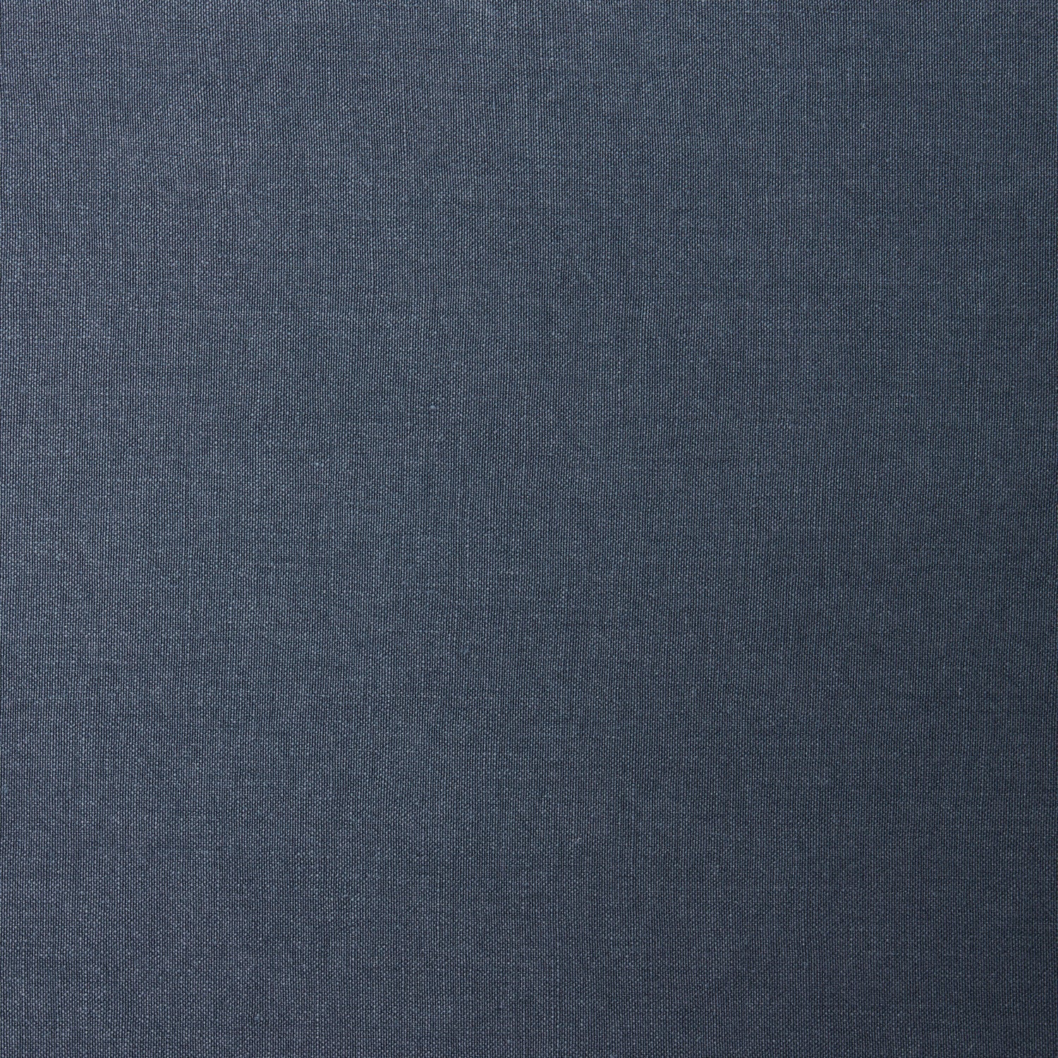 A swatch of linen fabric in a solid navy color.