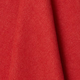 A draped swatch of linen fabric in a solid red color.