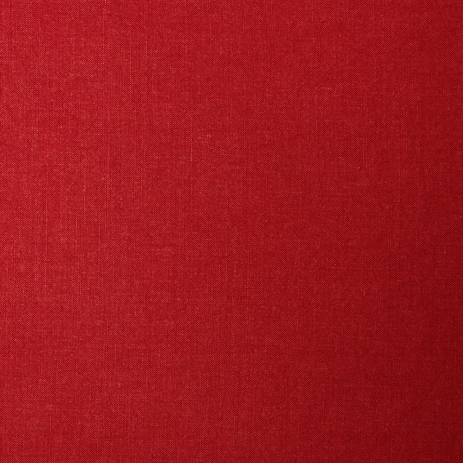 A swatch of linen fabric in a solid red color.