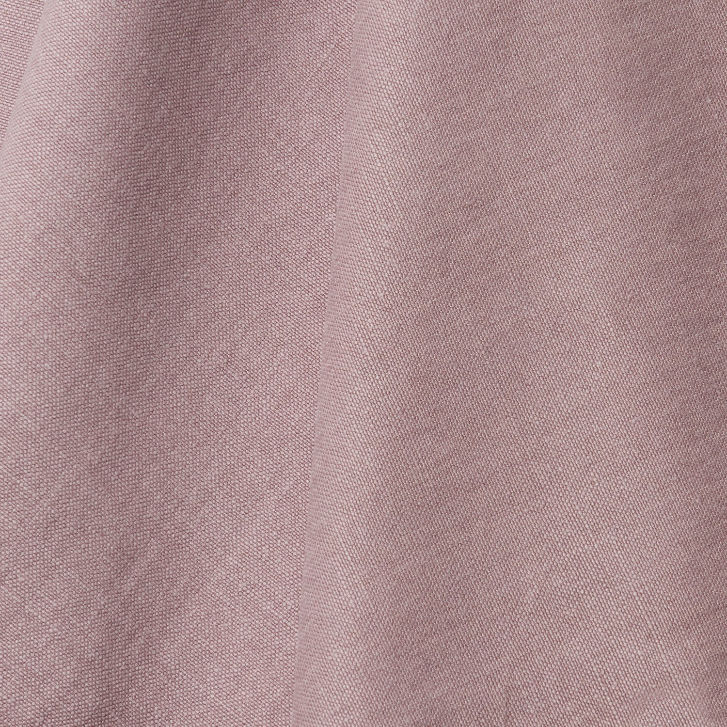 A draped swatch of linen fabric in a solid mauve color.