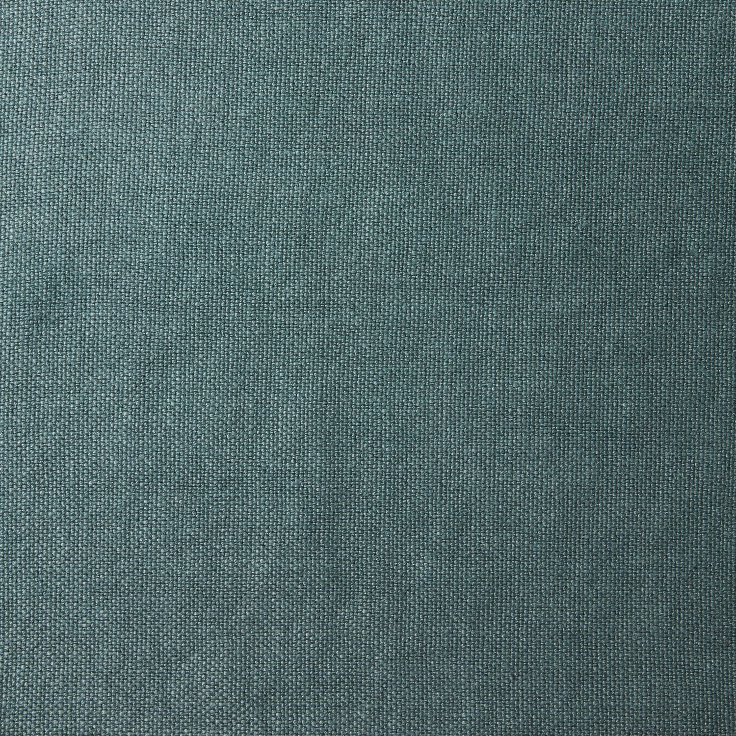 A swatch of old-world linen fabric in a solid dark green color.