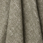 A draped swatch of blended linen fabric in a mottled brown color.