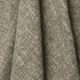 A draped swatch of blended linen fabric in a mottled brown color.