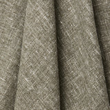 A draped swatch of blended linen fabric in a mottled brown color.