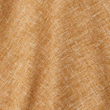 A draped swatch of blended linen fabric in a mottled mustard color.