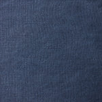 A  swatch of blended linen fabric in a solid navy color.