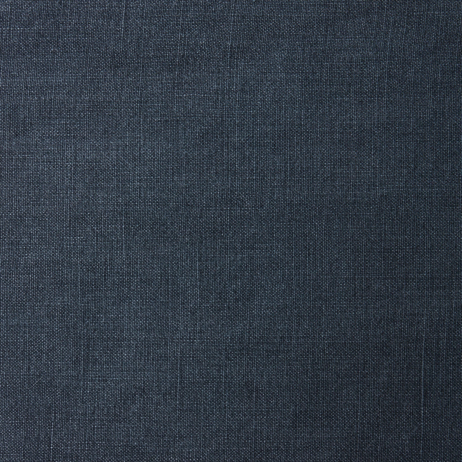 A swatch of blended linen fabric in a solid navy-gray color.