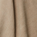 A draped swatch of blended linen fabric in a solid tan color.