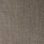 A swatch of linen fabric with a small-scale pattern of diagonal stripes in dark brown and tan.