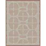 Rug with geometric pattern on a plain background