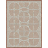 Rug with geometric pattern on a plain background