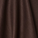 A draped swatch of blended linen fabric in a solid espresso brown color.