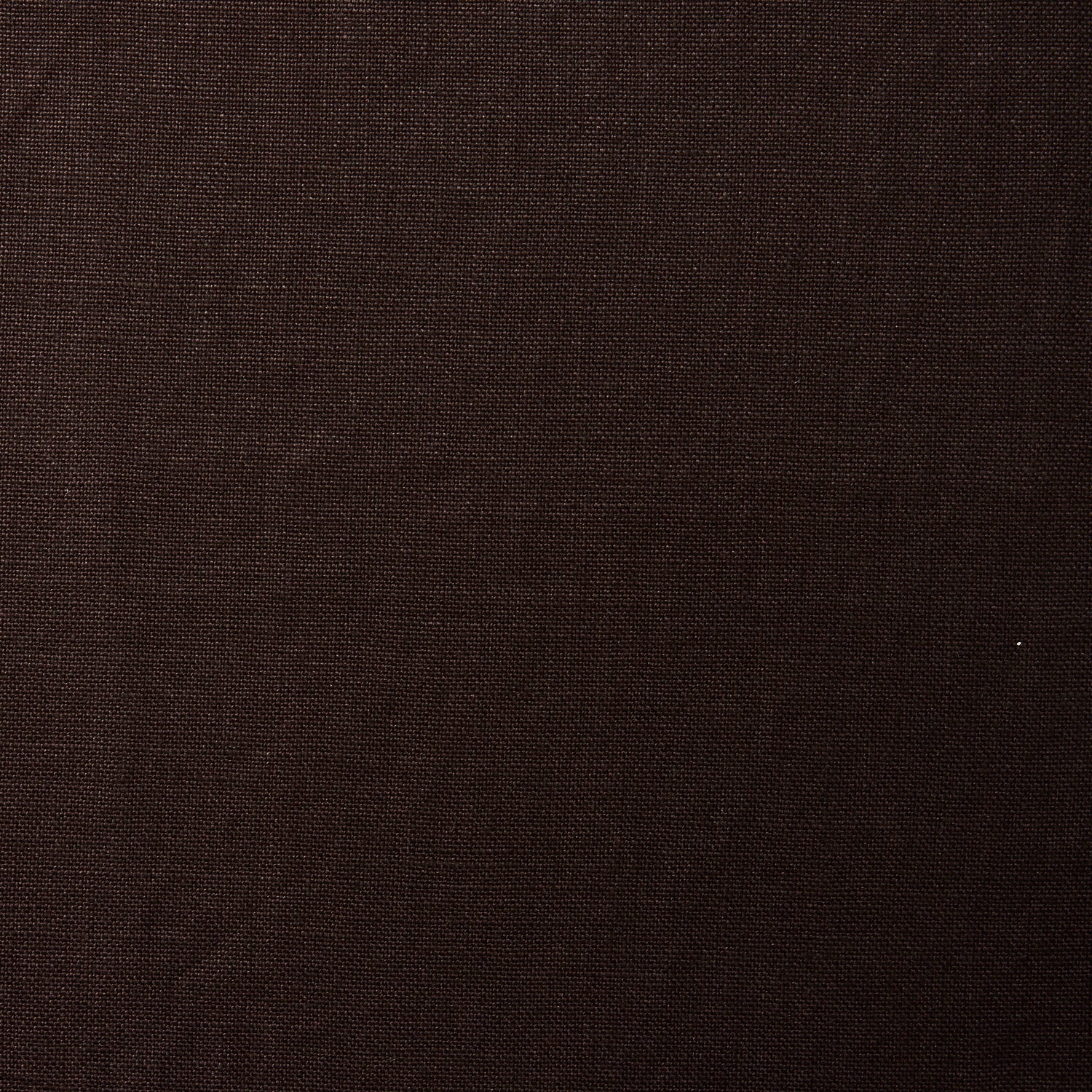 A swatch of blended linen fabric in a solid espresso brown color.