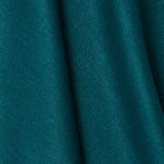 A draped swatch of blended linen fabric in a solid turquoise color.